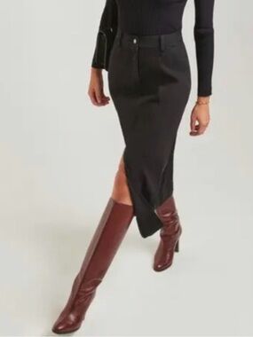 Mara Hoffmann Nikita Organic Cotton Jean Midi Skirt
